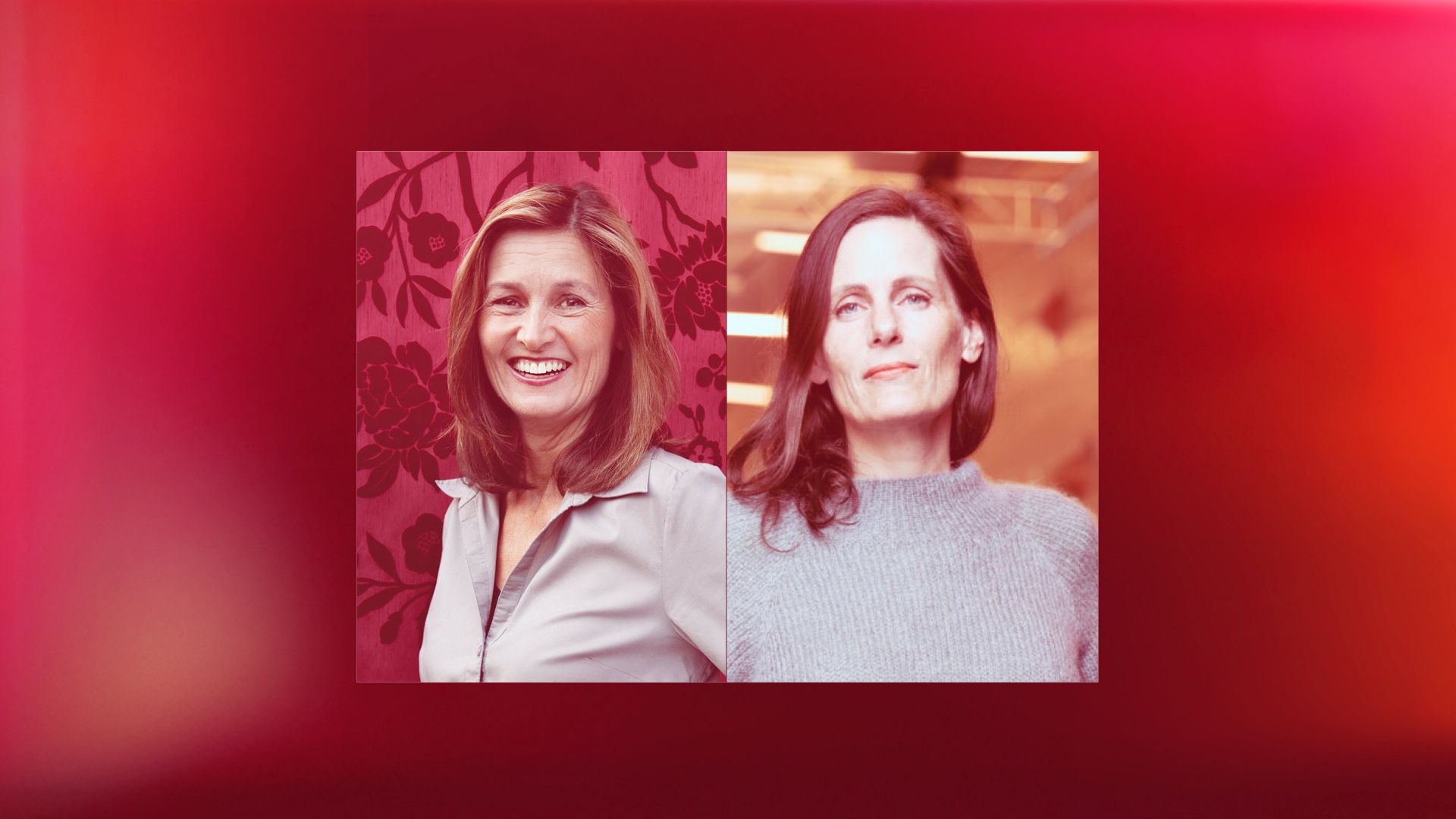 Portretter av Sissel Gran og Monica Isakstuen side om side